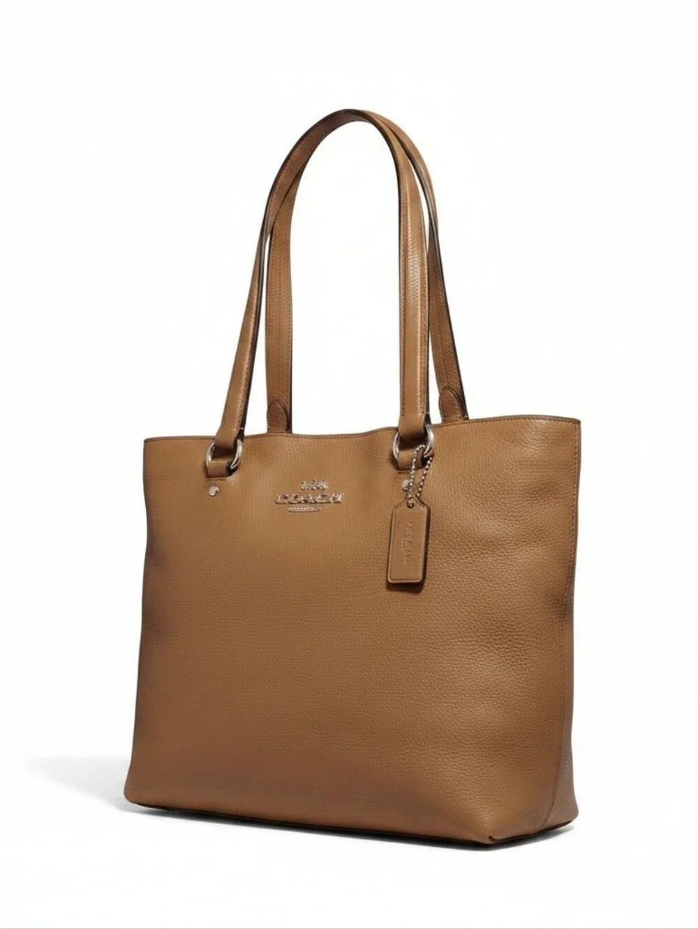 Coach Leather Bay Zip Shoulder Tote Bag W/ Gold Tone HW